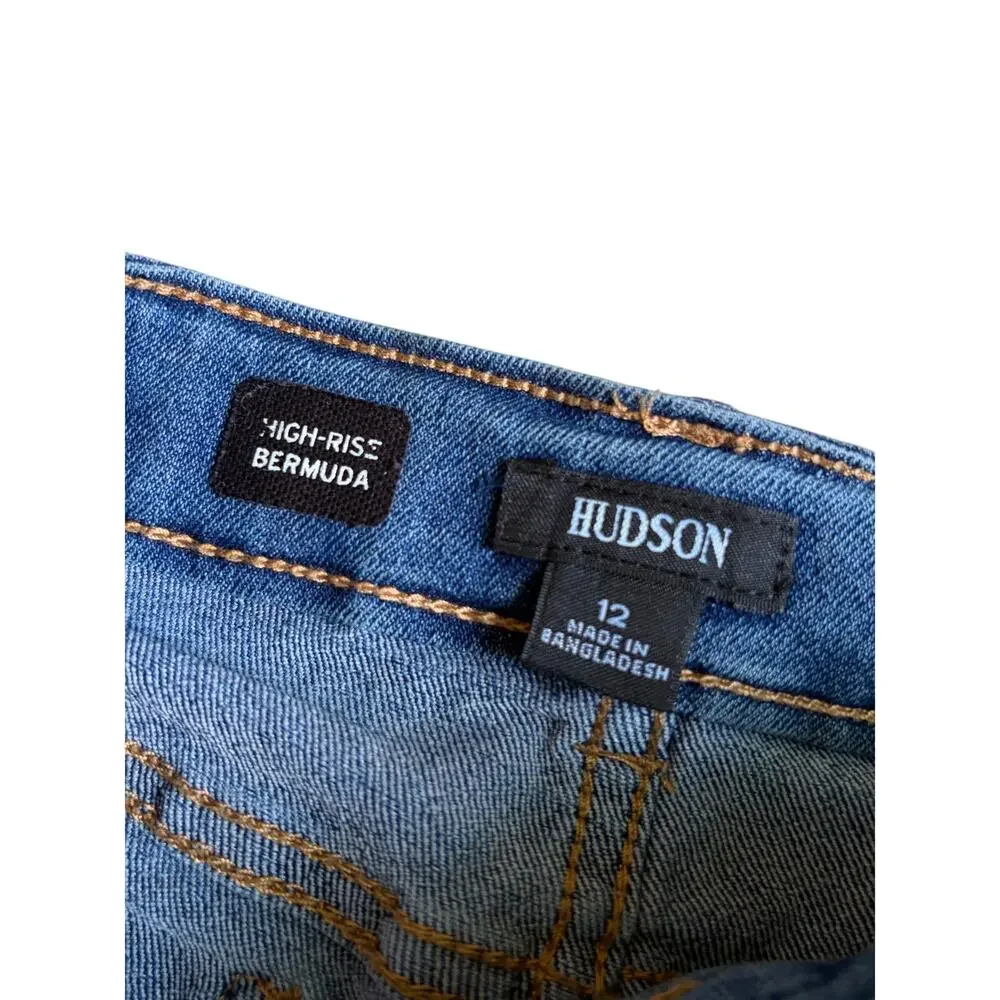 NWT Hudson Kids High-Rise Bermuda Jean Shorts (Medium Wash) - Size 12